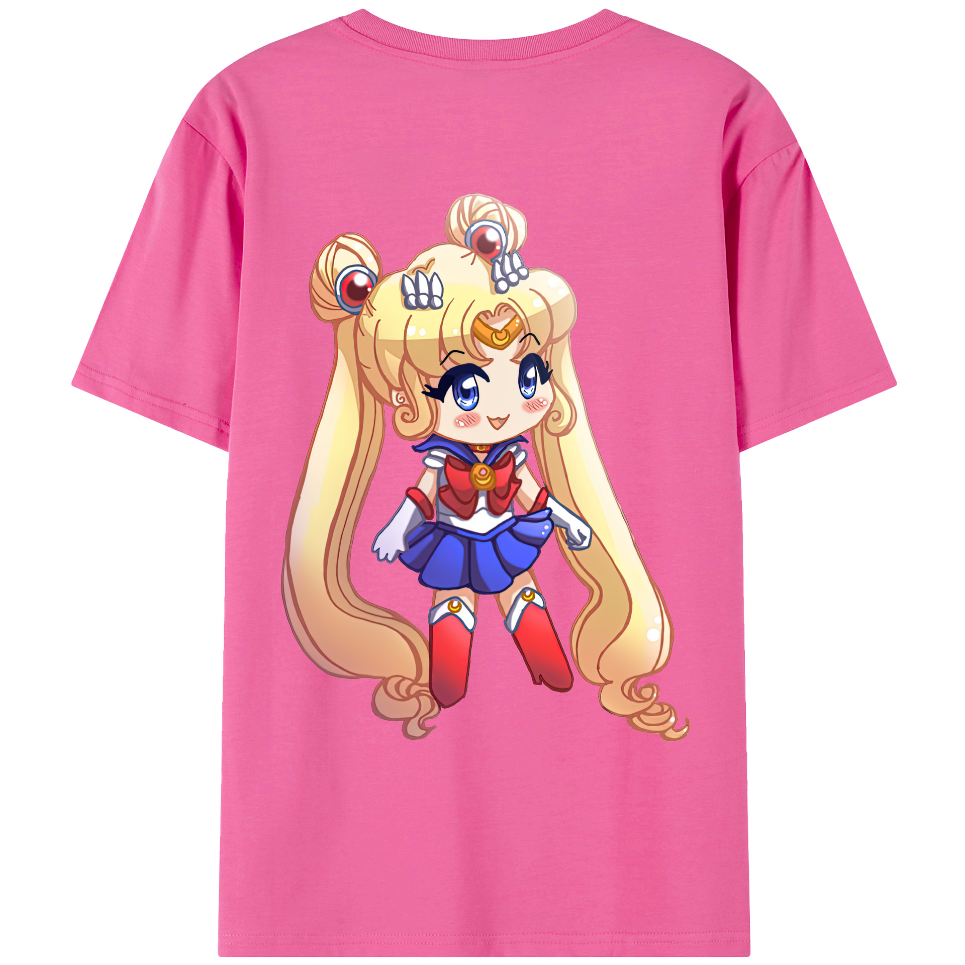 （画像用） 美少女戦士セーラームーン 月野 うさぎ つきの うさぎ Sailor Moon Tsukino Usagi レディース半袖Tシャツ(バックプリント)